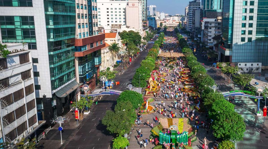 Nguyen Hue Walking Street in Ho Chi Minh City