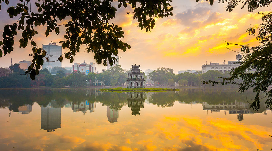 Hoan Kiem Lake - meer in centrum Hanoi