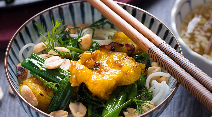 Cha Ca La Vong: Vis met groente en saus