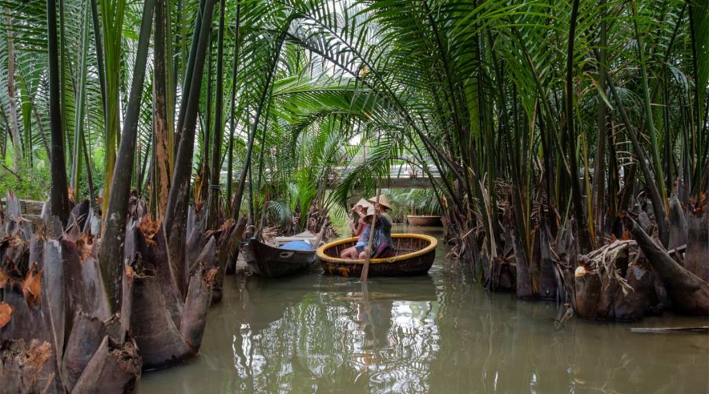 bamboe boottocht in Hoi An