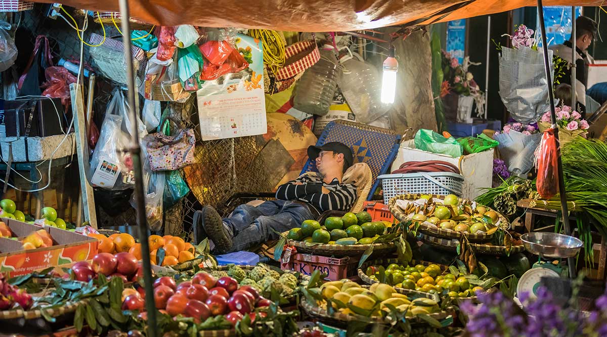 bloemenmarkt Hanoi