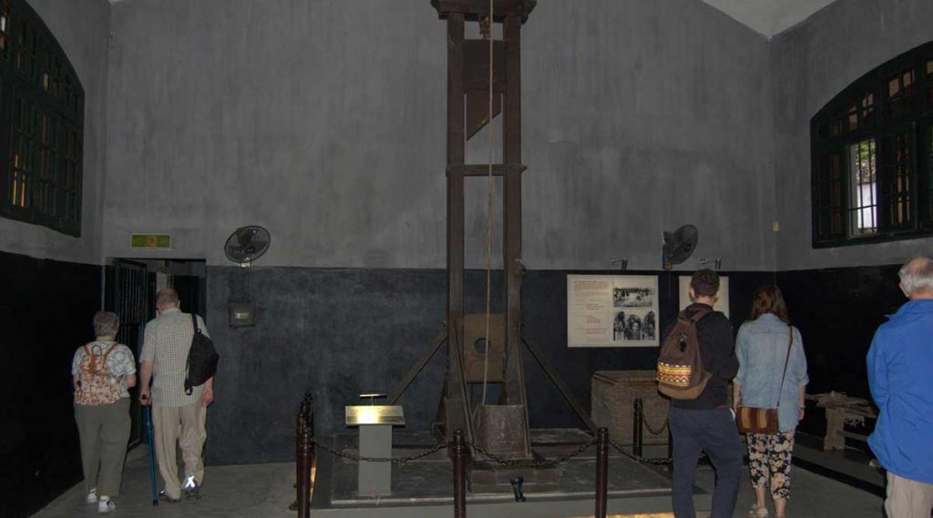 guillotine in gevangenis van Hanoi