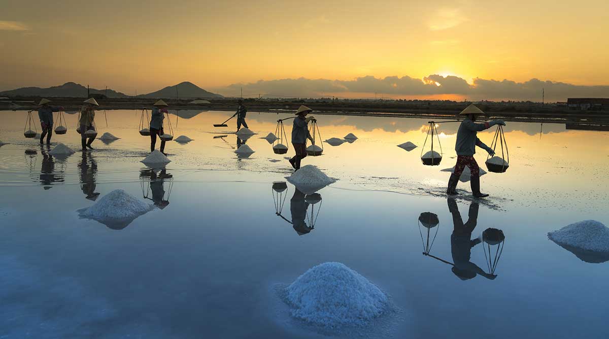 zoutvelden bij Nha Trang