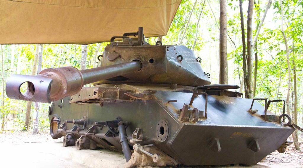 tank bij de Cu Chi Tunnels