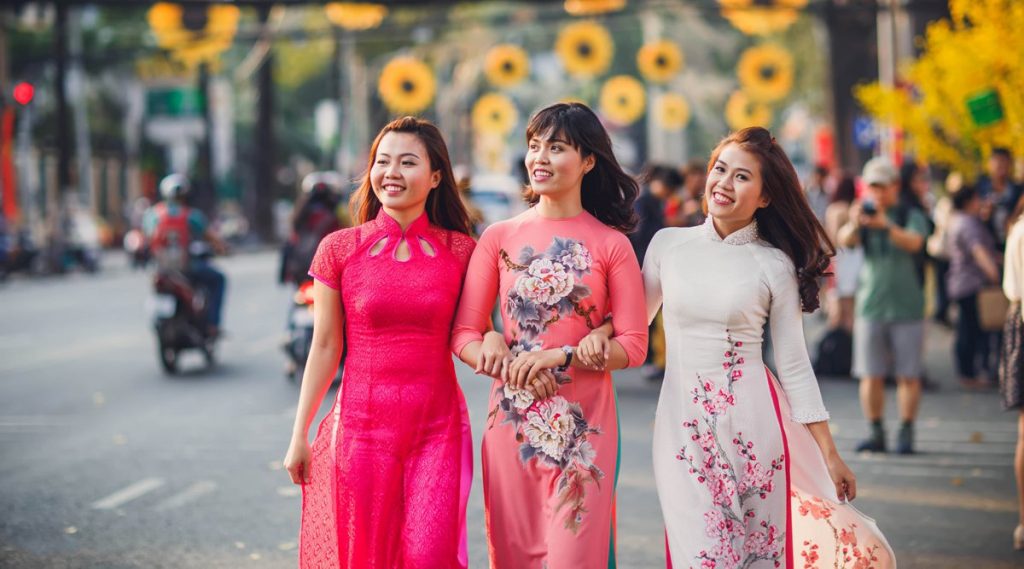 ao dai tradtionale jurk Vietnam