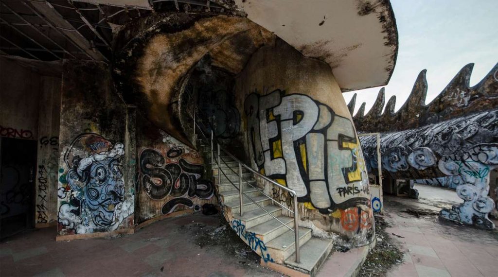 verlaten waterpark in Hue