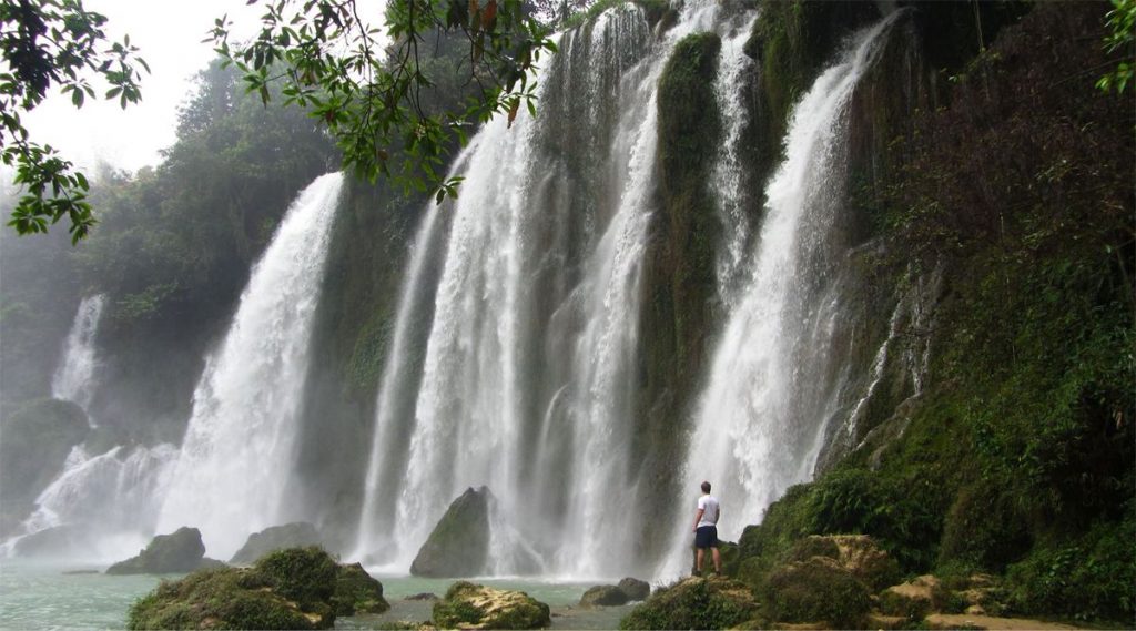 Ban Gioc waterval in Cao Bang Noord Vietnam