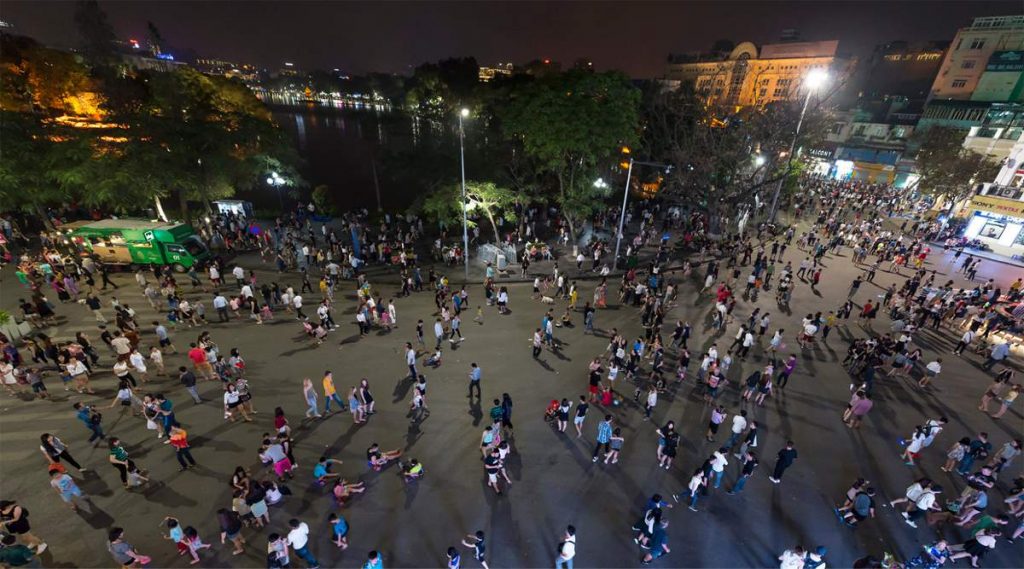 Hoan Kiem meer in weekend