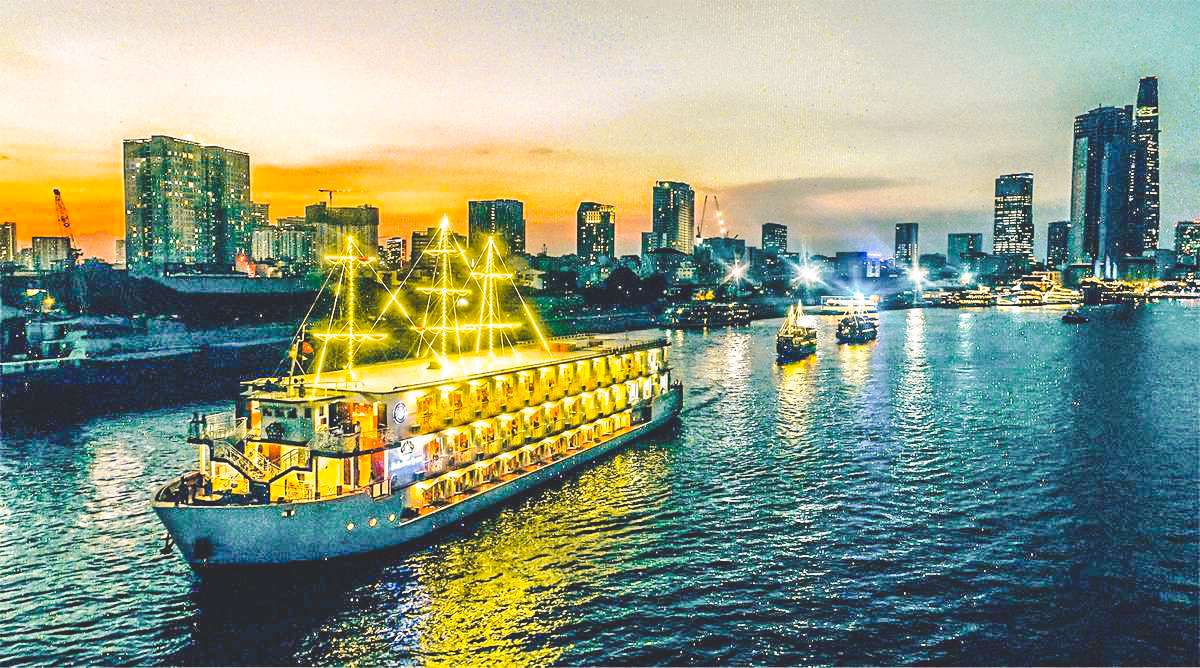 Diner cruise over de Saigon rivier