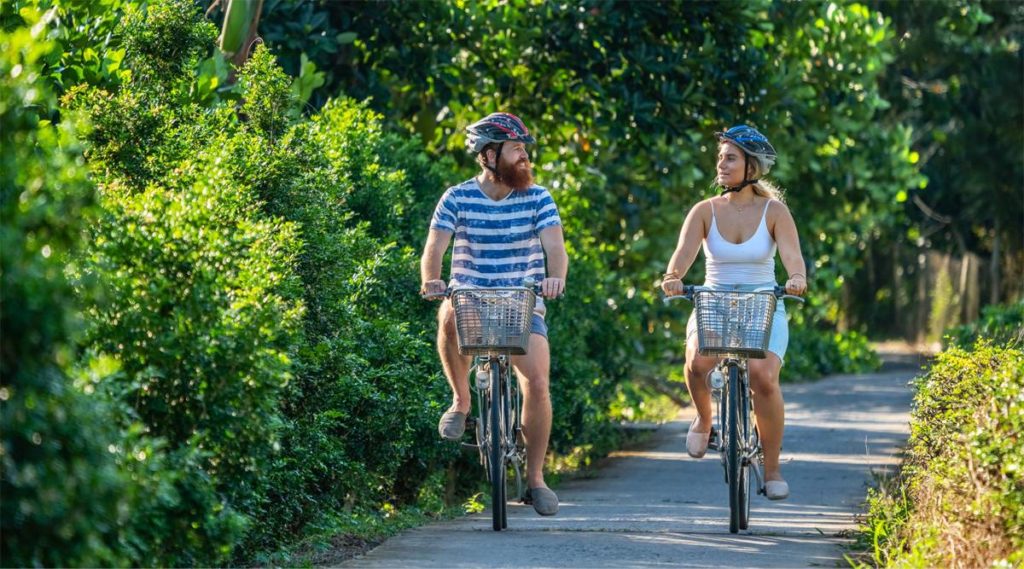 fietsen in Mekong Delta Cai Be