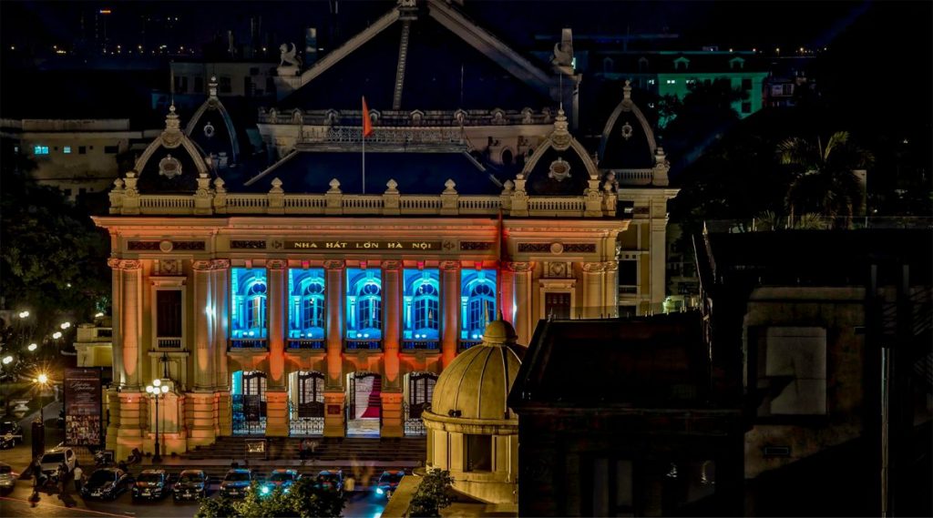 Hanoi Opera House 's nachts