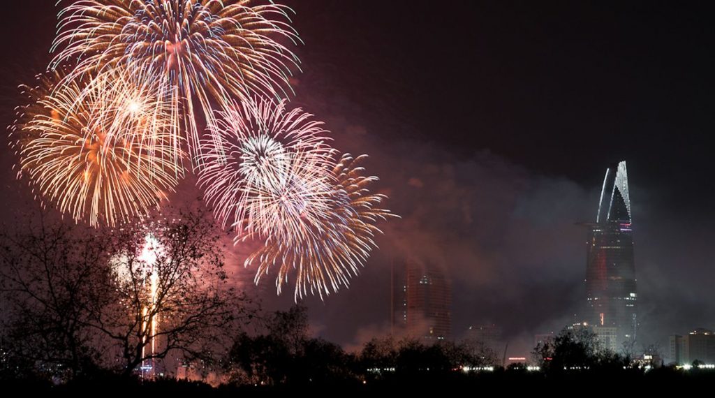 Ho Chi Minh City vuurwerk