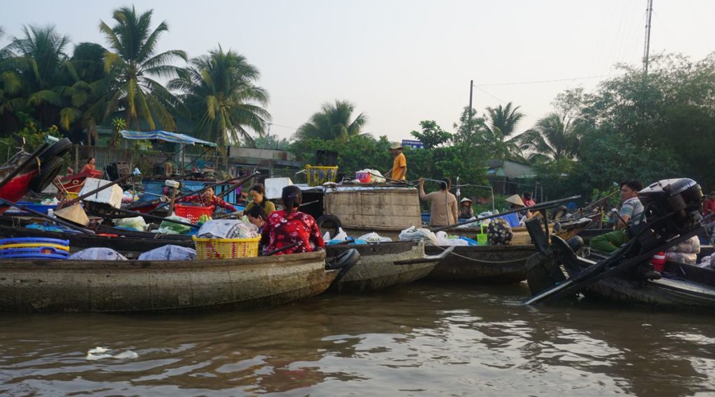 Phong Dien drijvende markt