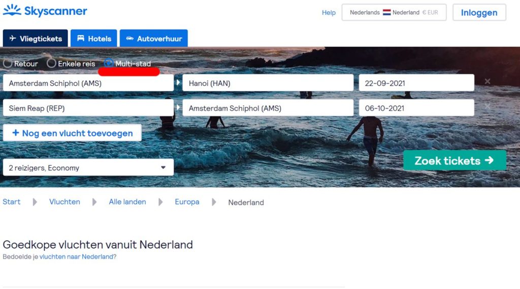 rondvlucht Vietnam Cambodja