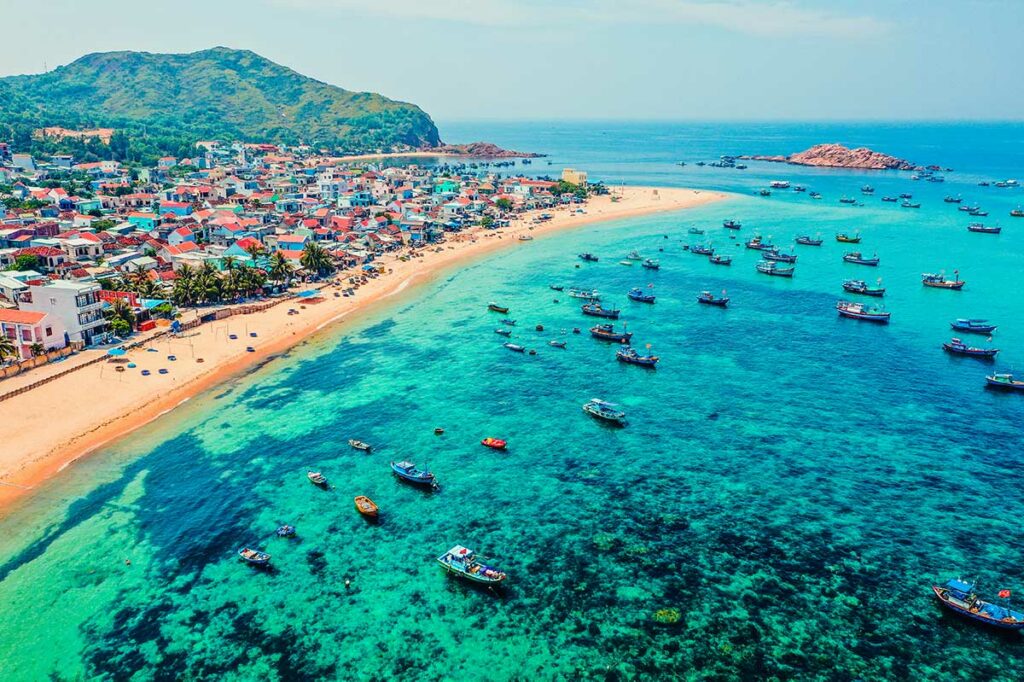 Quy Nhon vissersdorp en strand