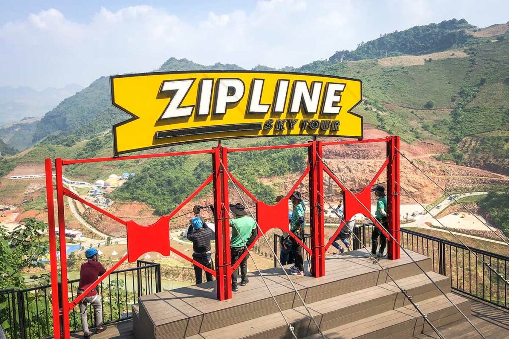 zipline in Moc Chau